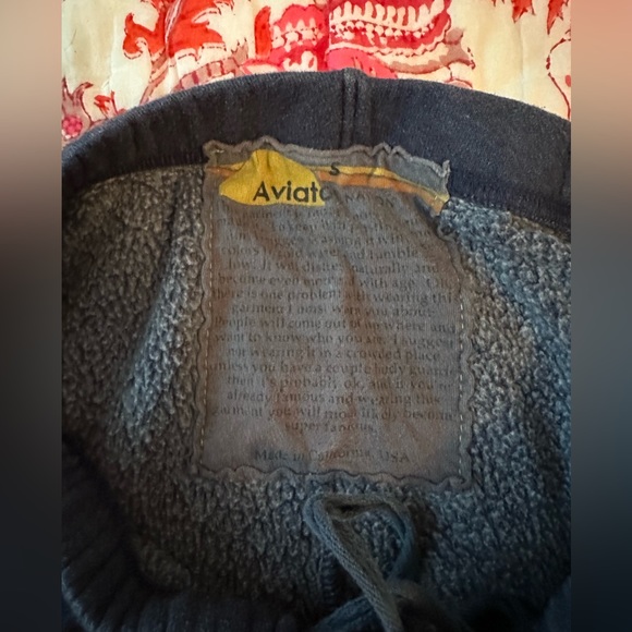 *DISCONTINUED* AVIATOR NATION CHEVRON 5 SWEATPANT - HEATHER NAVY NEON - Picture 4 of 4